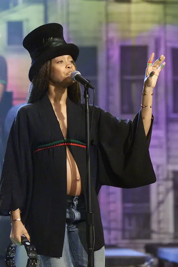 Erykah Badu performs on February 9, 2004