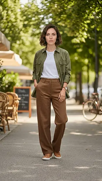 Khaki Green: Relaxed and Casual